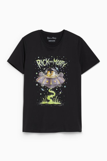 Hommes - CLOCKHOUSE - T-shirt - Rick et Morty - noir