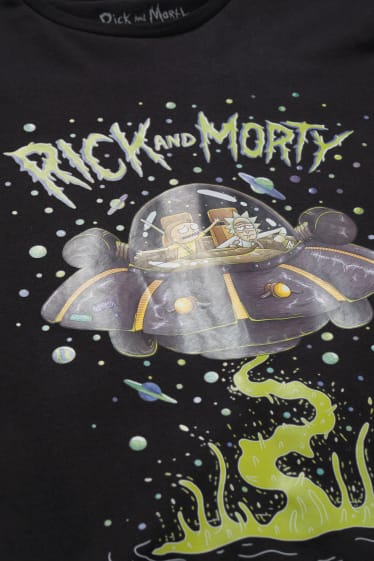 Uomo - CLOCKHOUSE - t-shirt - Rick and Morty - nero