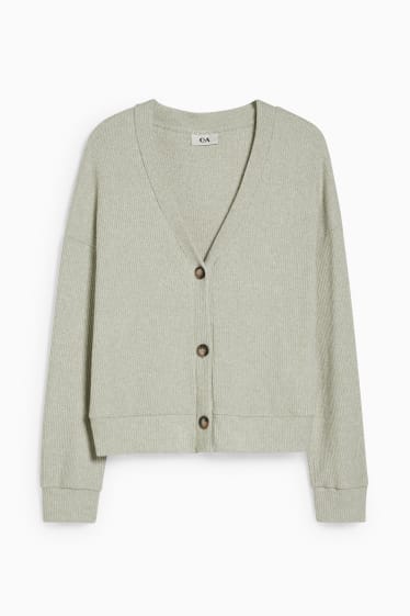 Damen - Strickjacke - hellgrün