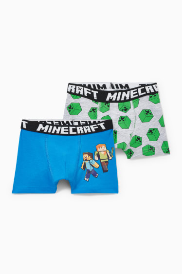 Dětské - Multipack 2 ks - Minecraft - boxerky - modrá