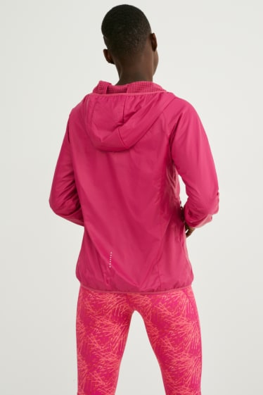 Femmes - Veste de sport à capuche - running - rose