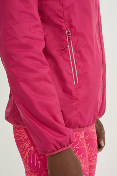 Femmes - Veste de sport à capuche - running - rose