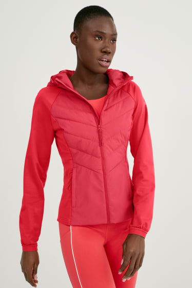 Femmes - Veste de sport à capuche - Running - THERMOLITE® - rose