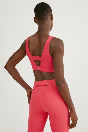 Femei - Sutien funcțional - vătuit - jogging - 4 Way Stretch - roz