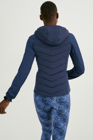 Femmes - Veste fonctionnelle à capuche - running - THERMOLITE® - bleu foncé