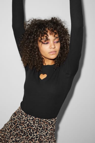 Teens & young adults - CLOCKHOUSE - long sleeve top - black