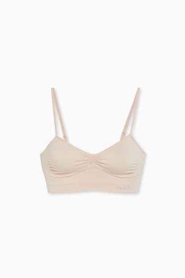 Damen - Bustier - seamless - mandel