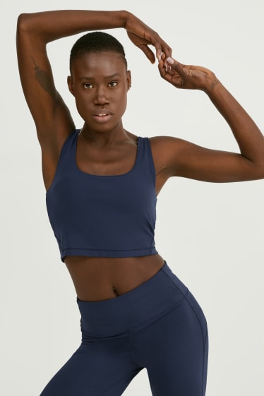 Women - Sports bra - padded - 4 Way Stretch - dark blue
