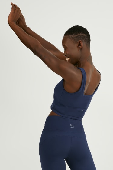 Dames - Sport-BH - voorgevormd - 4 Way Stretch - donkerblauw