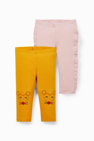Babies - Multipack of 2 - baby leggings - yellow