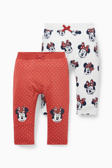 Baby's - Set van 2 - Minnie Mouse - baby-joggingbroek - donkerrood