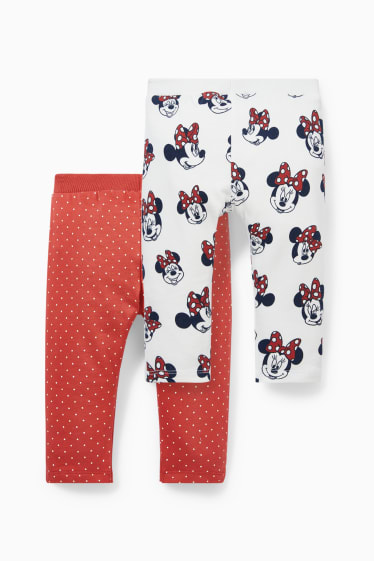 Baby's - Set van 2 - Minnie Mouse - baby-joggingbroek - donkerrood