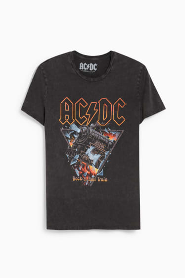 Mężczyźni - CLOCKHOUSE - T-shirt - AC/DC - czarny