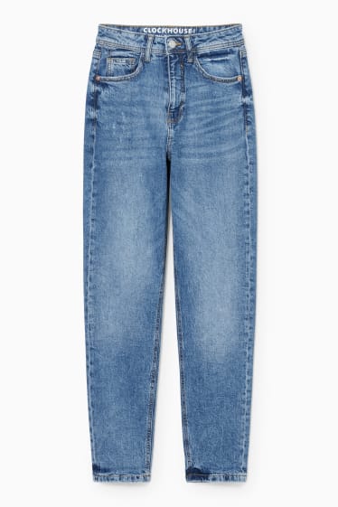 Dospívající a mladí - CLOCKHOUSE - mom jeans - high waist - džíny - modré