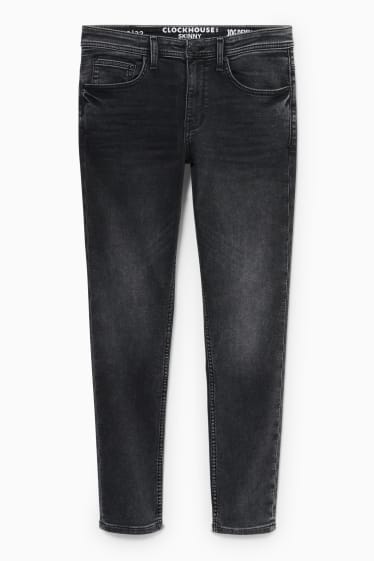 Mężczyźni - CLOCKHOUSE - skinny jeans - jog denim - dżins-ciemnoszary