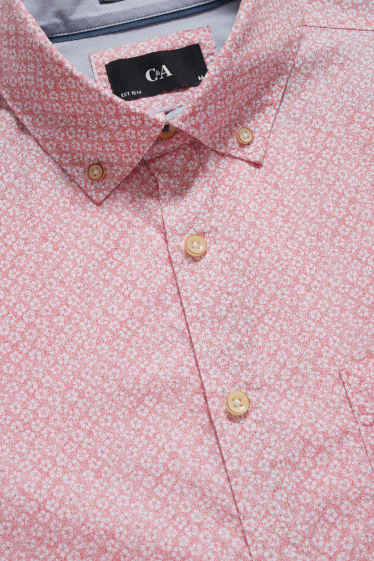 Men - Shirt - regular fit - button-down collar - rose
