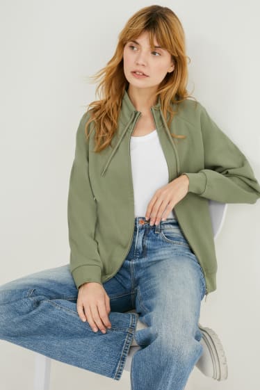 Women - Zip-through sweatshirt - green
