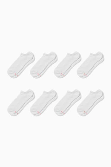 Women - Multipack of 8 - trainer socks - white
