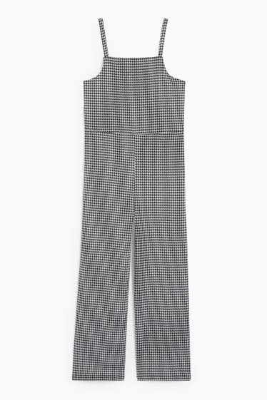 Children - Jumpsuit - check - white