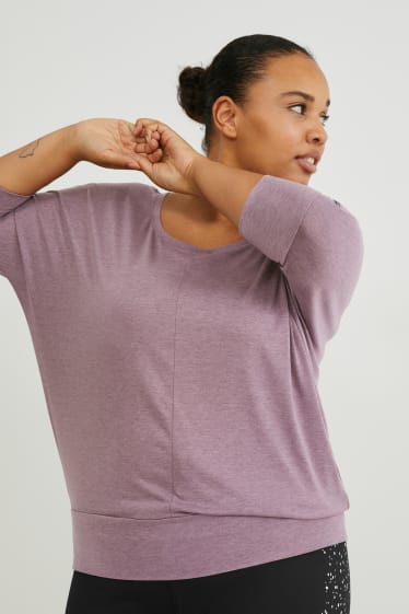 Women - Active T-shirt - violet-melange