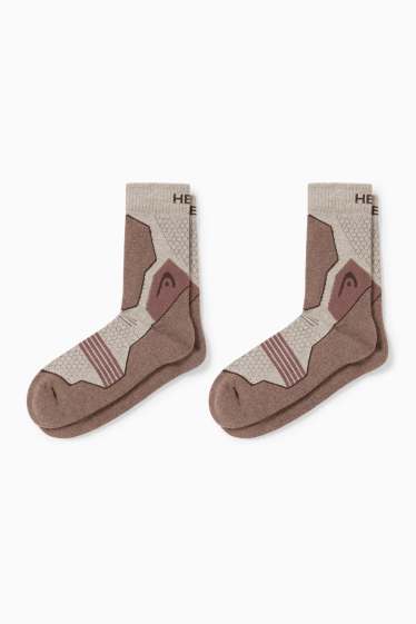 Men - HEAD - multipack of 2 - socks - hiking  - brown-melange