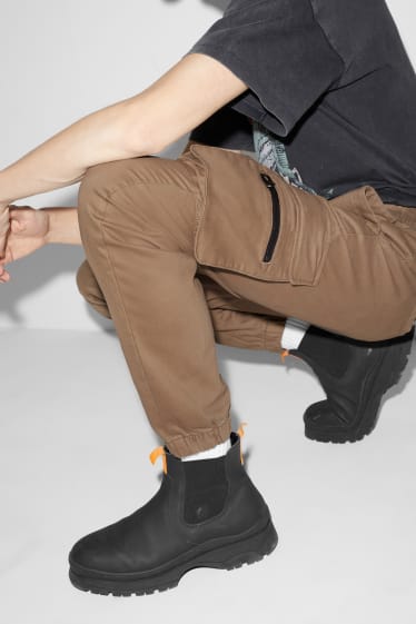 Hommes - CLOCKHOUSE - pantalon cargo - slim fit - marron clair