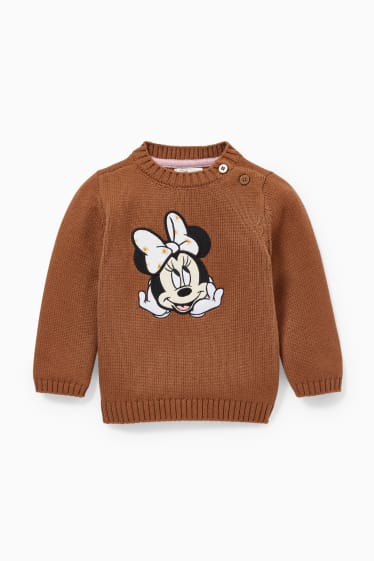 Bébés - Minnie Mouse - pull pour bébé - marron