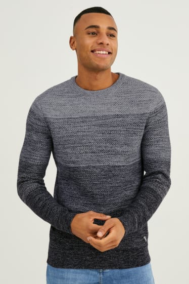 Men - Jumper - gray / black