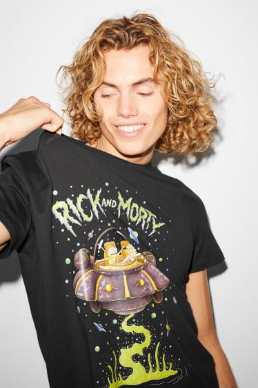 Men - CLOCKHOUSE - T-shirt - Rick and Morty - black