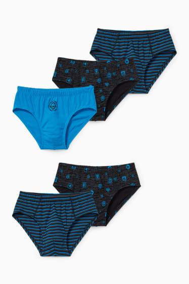 Enfants garçons - Lot de 5 - slips - bleu