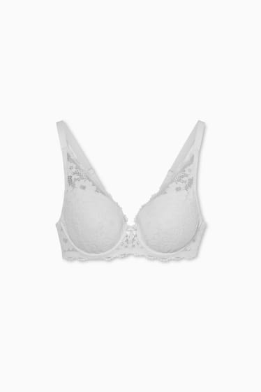 Women - Underwire bra - DEMI - large cup sizes - padded - cremewhite