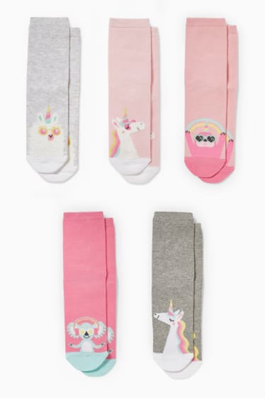 Children - Multipack of 5 - socks - rose