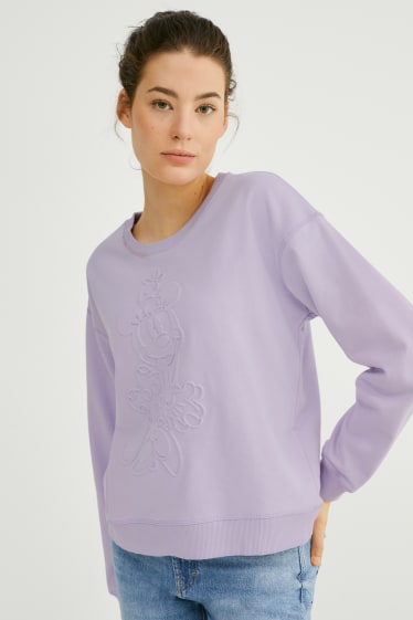 Damen - Sweatshirt - Minnie Maus - hellviolett