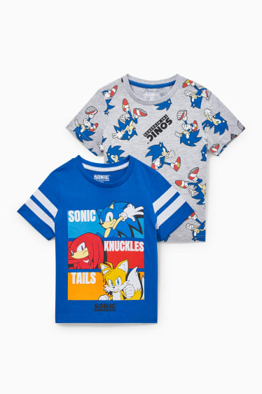 Enfants - Lot de 2 - Sonic - T-shirt - bleu