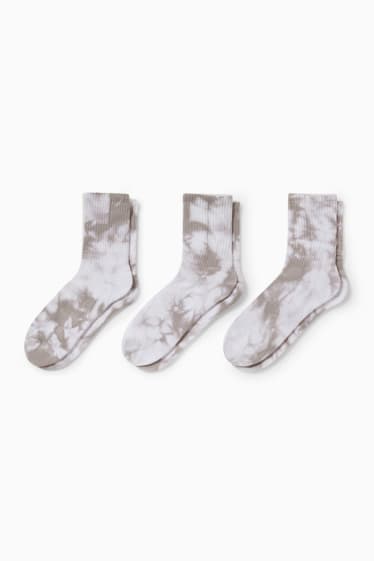 Damen - Multipack 3er - Socken - weiß / grau