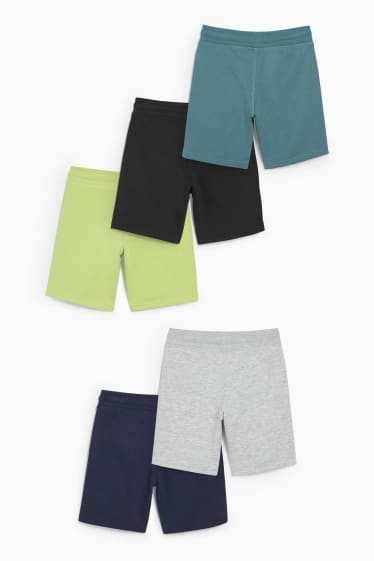Enfants garçons - Lot de 5 - shorts en molleton - bleu foncé