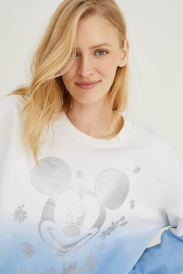Women - Sweatshirt - shiny - Mickey Mouse - white