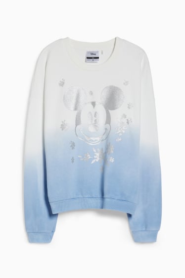 Women - Sweatshirt - shiny - Mickey Mouse - white