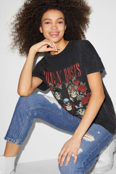 Damen - CLOCKHOUSE - T-Shirt - Guns N'Roses - dunkelgrau