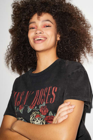 Mujer - CLOCKHOUSE - camiseta - Guns N'Roses - gris oscuro