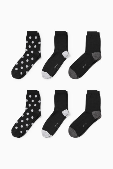 Damen - Multipack 6er - Socken - schwarz