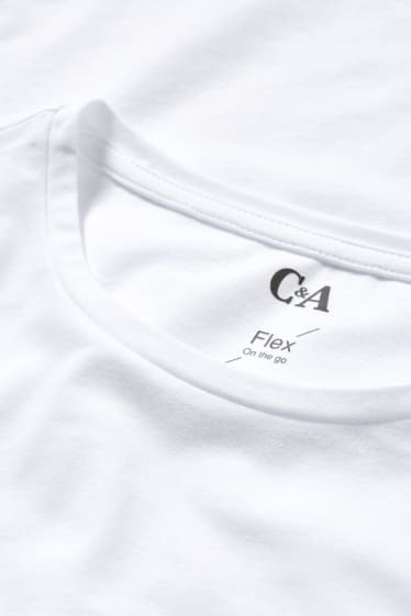 Herren - T-Shirt - Flex - LYCRA® - weiß
