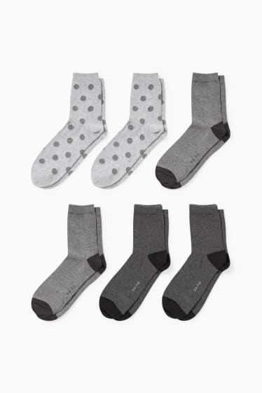 Femmes - Lot de 6 paires - chaussettes - gris chiné