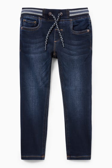 Dětské - Slim jeans - jog denim - džíny - tmavomodré