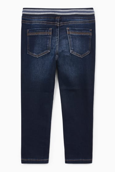 Dětské - Slim jeans - jog denim - džíny - tmavomodré