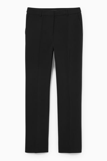 Women - Business trousers - straight fit - recycled - black