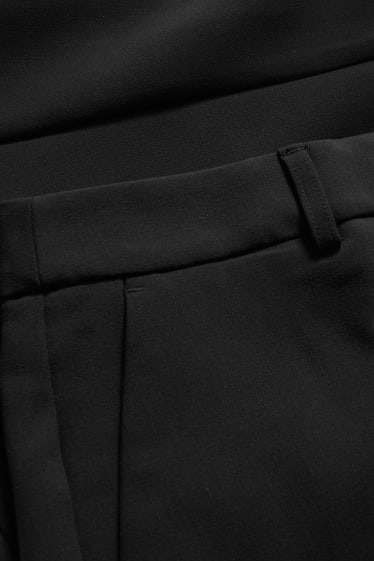Women - Business trousers - straight fit - recycled - black