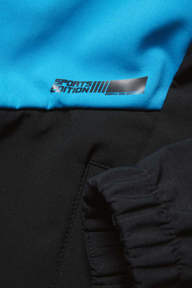 Men - Outdoor jacket with hood - light blue