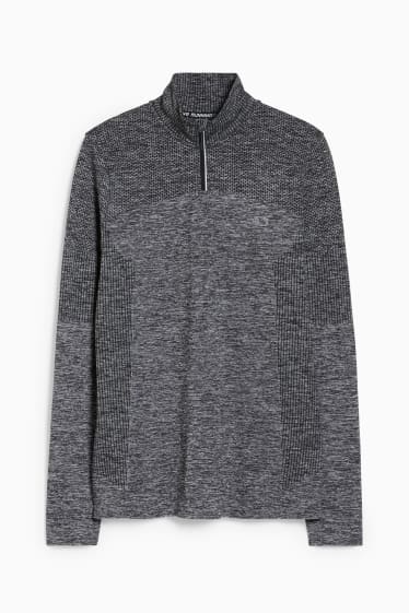 Men - Active sweatshirt  - black-melange