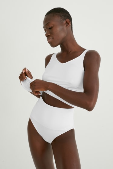 Femmes - Culotte gainante - sans coutures - blanc